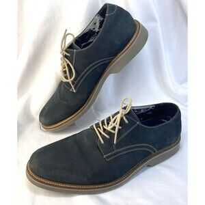 14TH & UNION Arlington Derby Shoe Men’s Sz 12 W Navy Marine Nubuck Leather FLAW